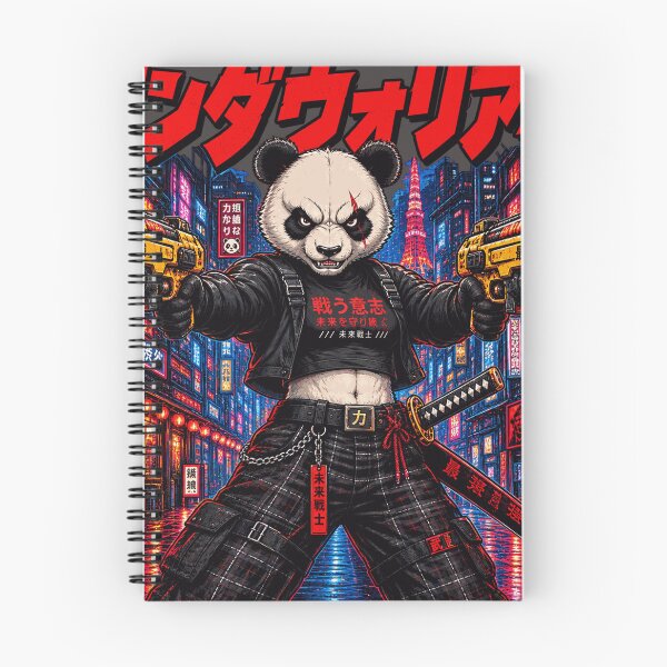 Item preview, Cyberpunk Panda Warrior – Futuristic Tokyo Streetwear Anime designed and sold by mrworld000.