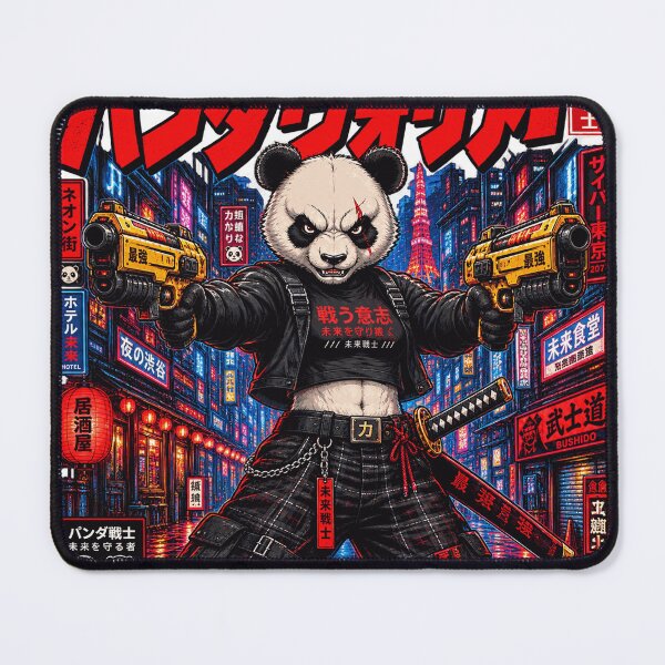 Item preview, Cyberpunk Panda Warrior – Futuristic Tokyo Streetwear Anime designed and sold by mrworld000.
