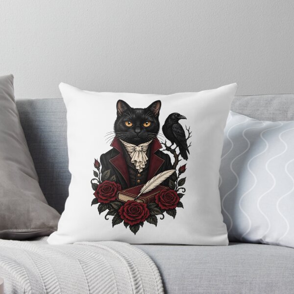 Item preview, Gothic Raven Writer Black Cat designed and sold by Old's Cool Cat Studio.