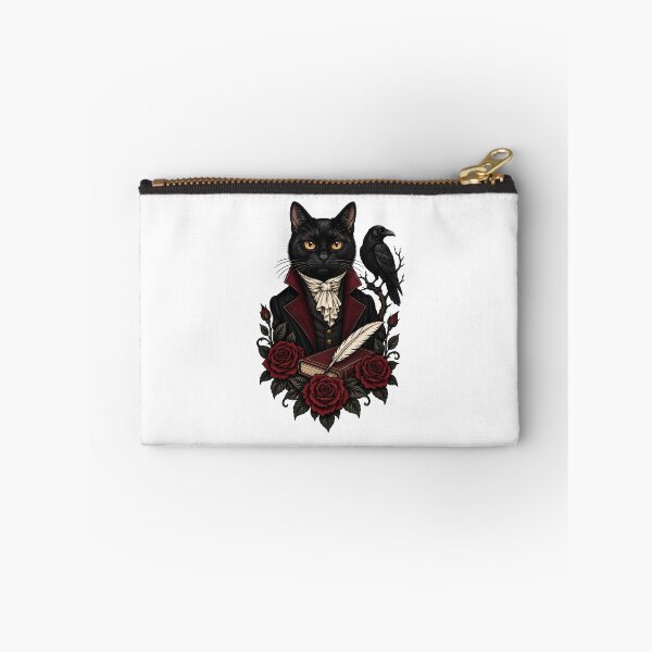 Aperçu de l'œuvre Gothic Raven Writer Black Cat créée et vendue par Old's Cool Cat Studio.