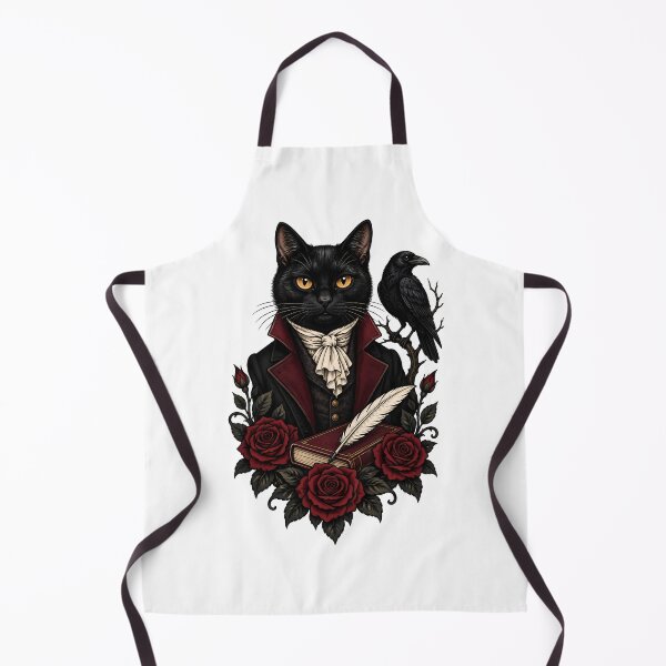 Item preview, Gothic Raven Writer Black Cat designed and sold by Old's Cool Cat Studio.