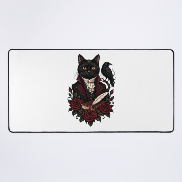 Item preview, Gothic Raven Writer Black Cat designed and sold by Old's Cool Cat Studio.