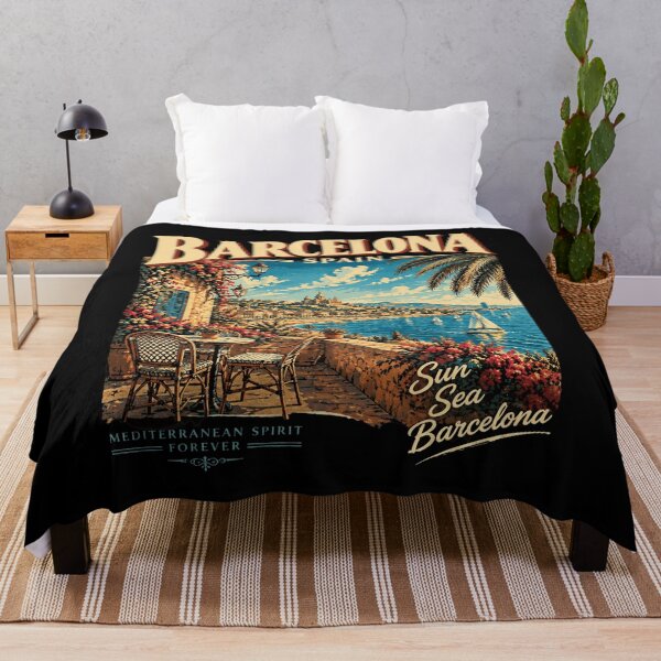 Item preview, Barcelona Spain Retro Travel designed and sold by DiyaLin009.