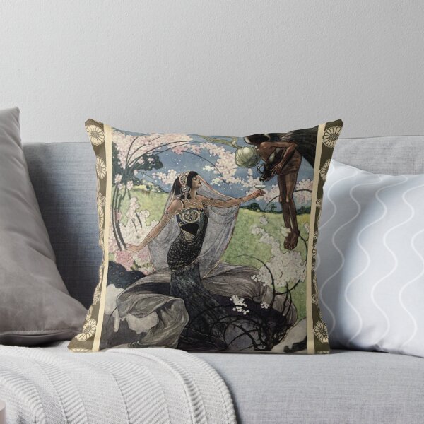 Item preview, Persian Poetry Wall Art, Rubaiyat of Omar Khayyam Illustration, René Bull Art Nouveau Print designed and sold by RickE.