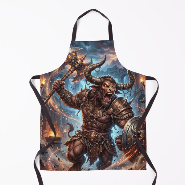 Item preview, Minotaur Warrior - Dark Fantasy Battle Art designed and sold by Lucid Dream Pixel.