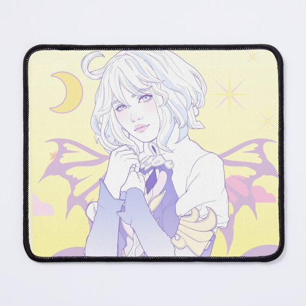 Item preview, Pastel art with white hair Anime fairy girl in the clouds designed and sold by mooncakekaro.