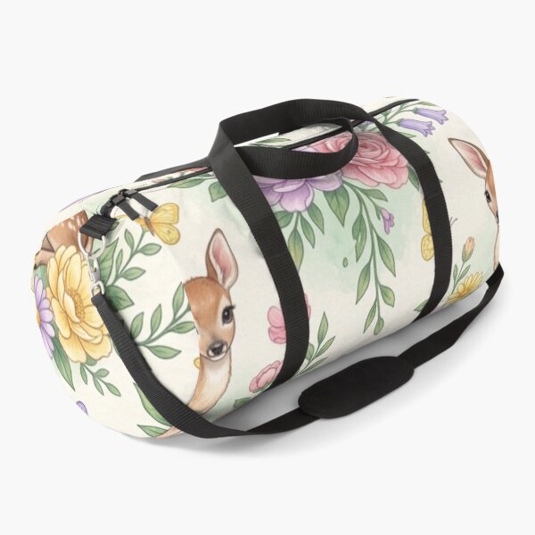Item preview, Elegant Baby Deer Floral Woodland Art designed and sold by ShivCraftStudio.