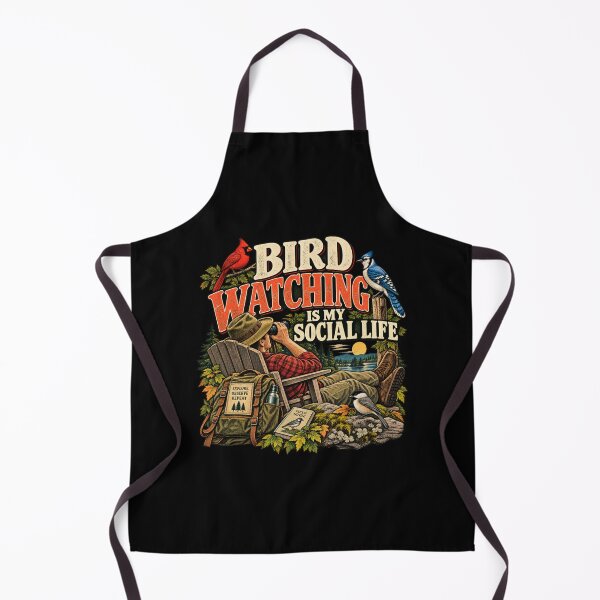 Item preview, Bird Watching Is My Social Life – Vintage Birdwatcher Humor designed and sold by DopeyRobot.