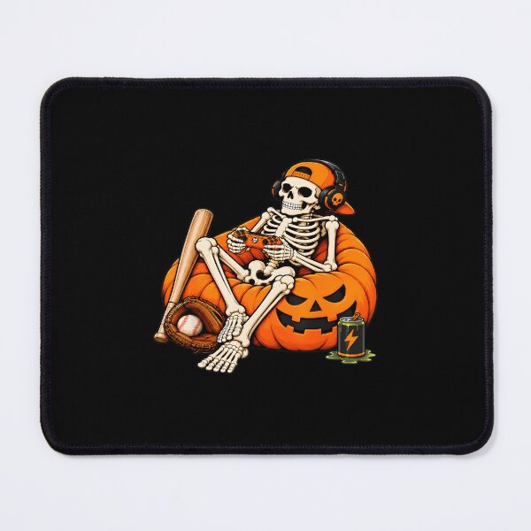 Item preview, Gamer Skeleton Pumpkin Beanbag Halloween designed and sold by OlyvieArt.