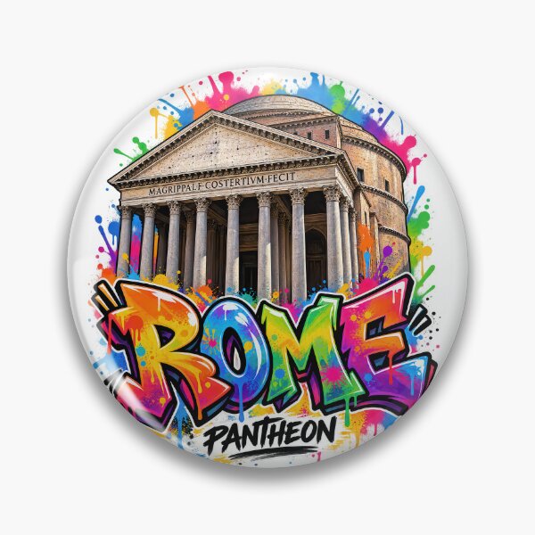 Artikelvorschau, Rome Pantheon Graffiti – Ancient Rome Street Art entworfen und verkauft von Earth Celebration Designs.