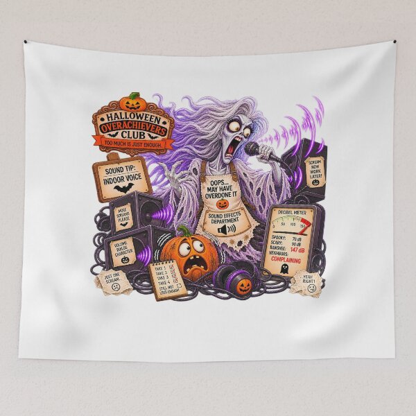 Item preview, ⚡HALLOWEEN OVERACHIEVERS CLUB -  Banshee Sound Effects Department designed and sold by WheelieGdArt.