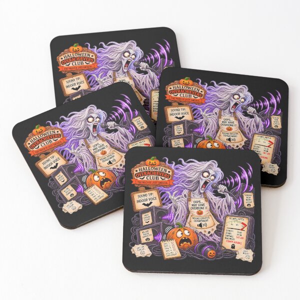 Item preview, ⚡HALLOWEEN OVERACHIEVERS CLUB -  Banshee Sound Effects Department - dark version designed and sold by WheelieGdArt.