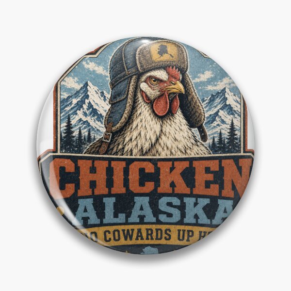 Item preview, Chicken Alaska – No Cowards Up Here Retro Design designed and sold by HROC.