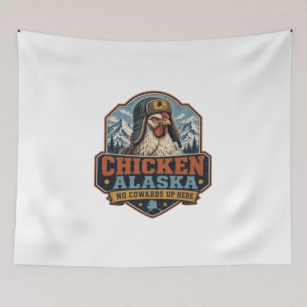 Item preview, Chicken Alaska – No Cowards Up Here Retro Design designed and sold by HROC.