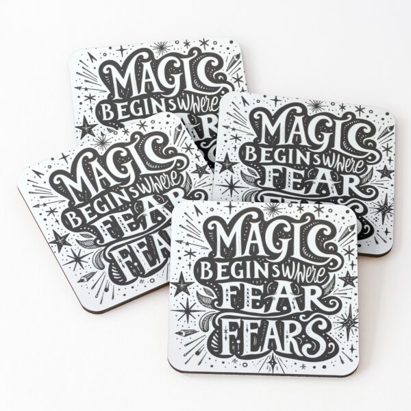 Item preview, Magic Begins Where Fear Ends Typography designed and sold by Lespribos .