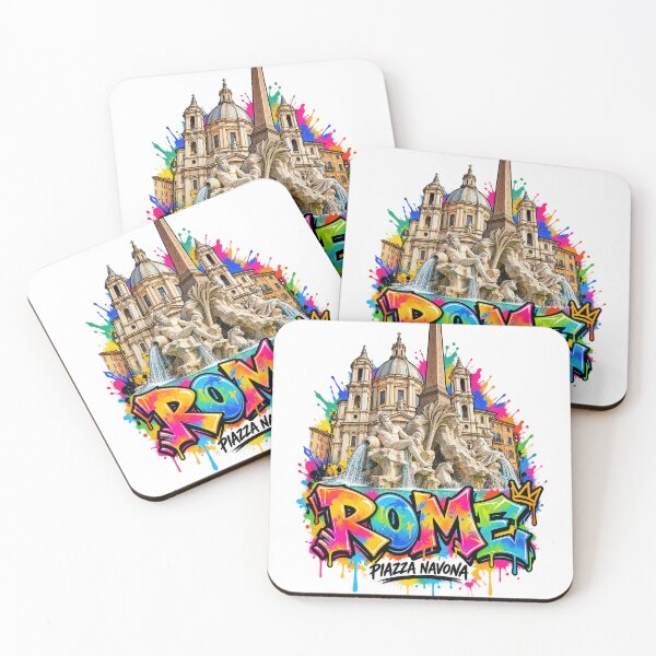 Item preview, Rome Piazza Navona Graffiti – Colorful Italian Street Art designed and sold by Earth Celebration Designs.