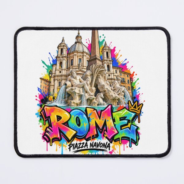 Item preview, Rome Piazza Navona Graffiti – Colorful Italian Street Art designed and sold by Earth Celebration Designs.