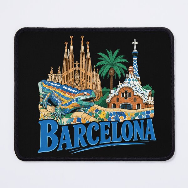 Item preview, Barcelona Mosaic Skyline designed and sold by DiyaLin009.