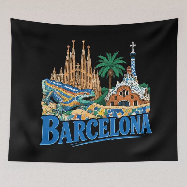 Item preview, Barcelona Mosaic Skyline designed and sold by DiyaLin009.