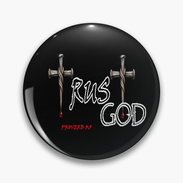 Item preview, Trust God Proverbs 3:5 Iron Nail Cross Typography Art designed and sold by Francisbb.