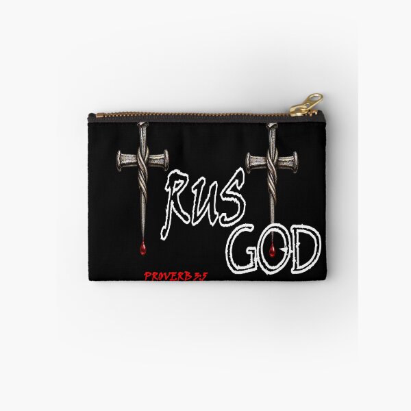 Item preview, Trust God Proverbs 3:5 Iron Nail Cross Typography Art designed and sold by Francisbb.