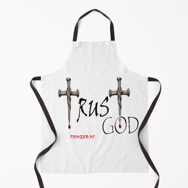 Item preview, Trust God Proverbs 3:5 Iron Nail Cross Typography Art designed and sold by Francisbb.
