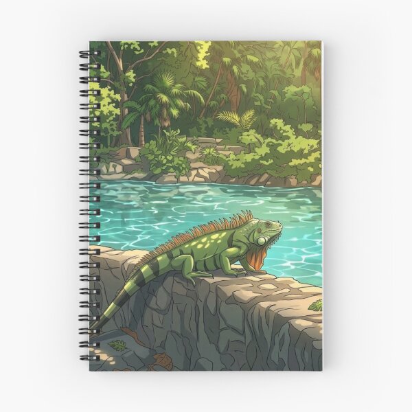 Item preview, Green Iguana Resting by the Forest River designed and sold by BeataChojecka.