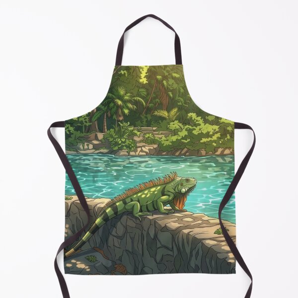 Item preview, Green Iguana Resting by the Forest River designed and sold by BeataChojecka.