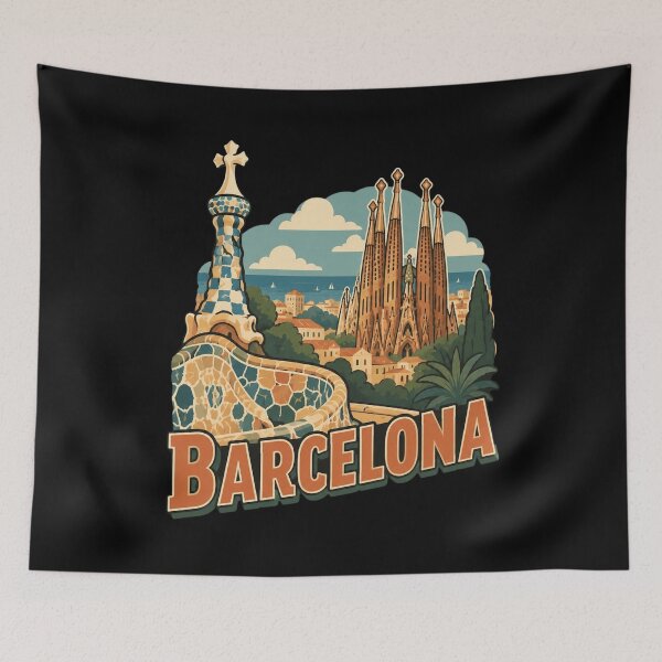 Item preview, Barcelona Vintage Travel designed and sold by DiyaLin009.