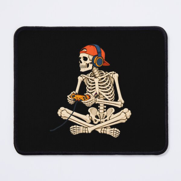 Item preview, Skeleton Gamer with Headphones and Controller designed and sold by OlyvieArt.