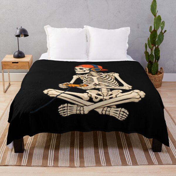 Item preview, Skeleton Gamer with Headphones and Controller designed and sold by OlyvieArt.