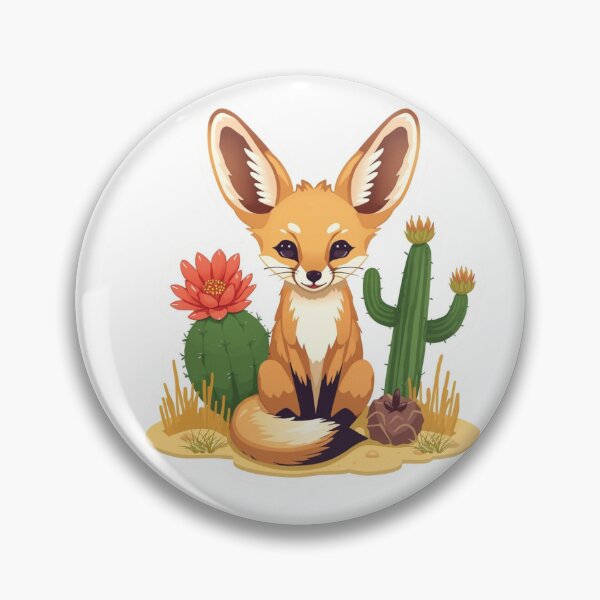 Item preview, Desert Fox and Cactus Southwestern Nature Illustration designed and sold by Pandey14.