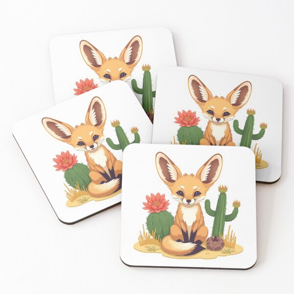 Item preview, Desert Fox and Cactus Southwestern Nature Illustration designed and sold by Pandey14.