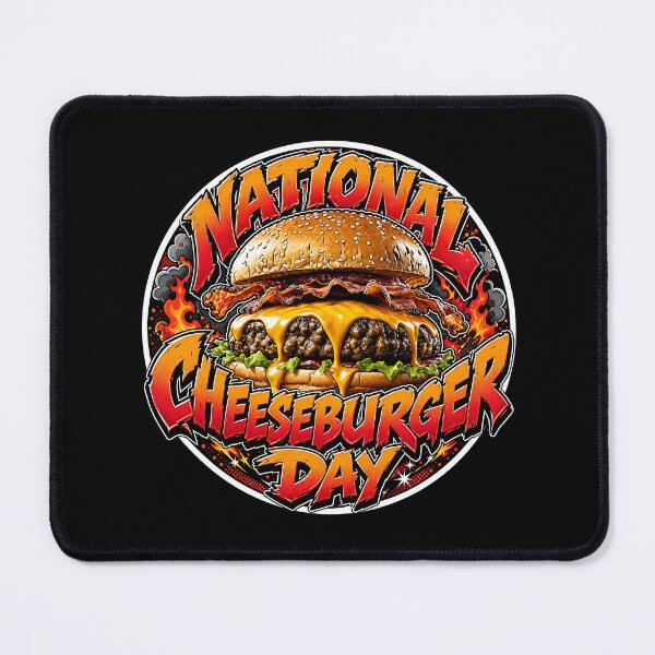 Item preview, National Cheeseburger Day Bacon Burger Foodie Graphic Design designed and sold by Wilcox PhotoArt.