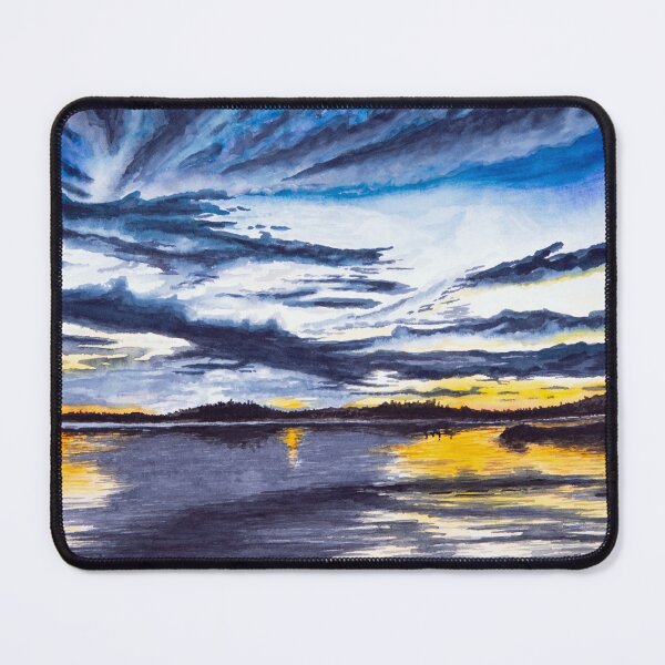 Item preview, French Lake Sunset Painting designed and sold by Stephen Emms.