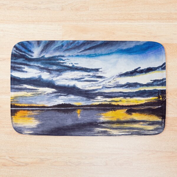 Item preview, French Lake Sunset Painting designed and sold by Stephen Emms.