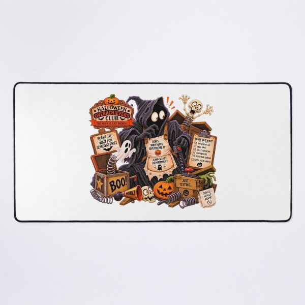 Item preview, ⚡HALLOWEEN OVERACHIEVERS CLUB - Boogeyman’s Jump-Scare Department designed and sold by WheelieGdArt.