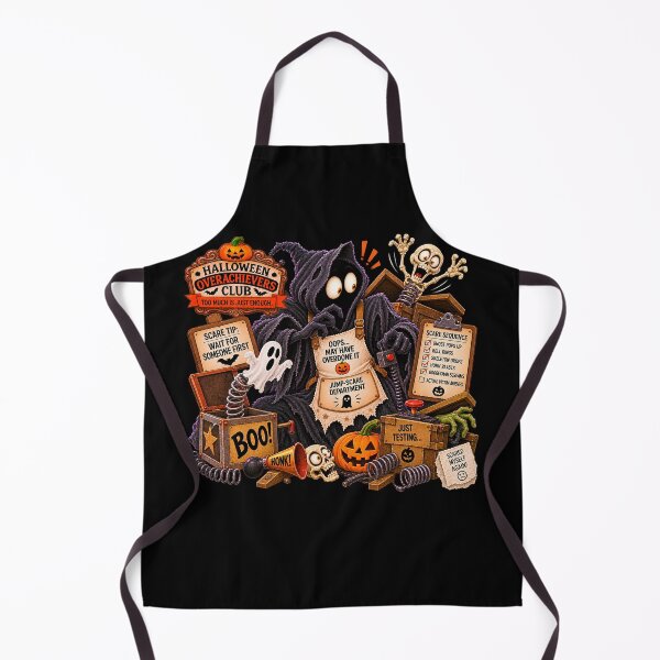 Item preview, ⚡HALLOWEEN OVERACHIEVERS CLUB - Boogeyman’s Jump-Scare Department - dark version designed and sold by WheelieGdArt.