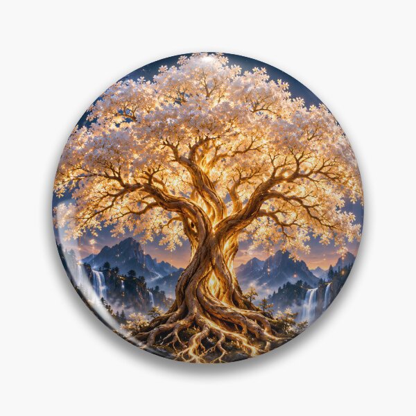 Item preview, Celestial Golden Tree of Life – Enchanted Fantasy Landscape designed and sold by CheersTOGETHER.