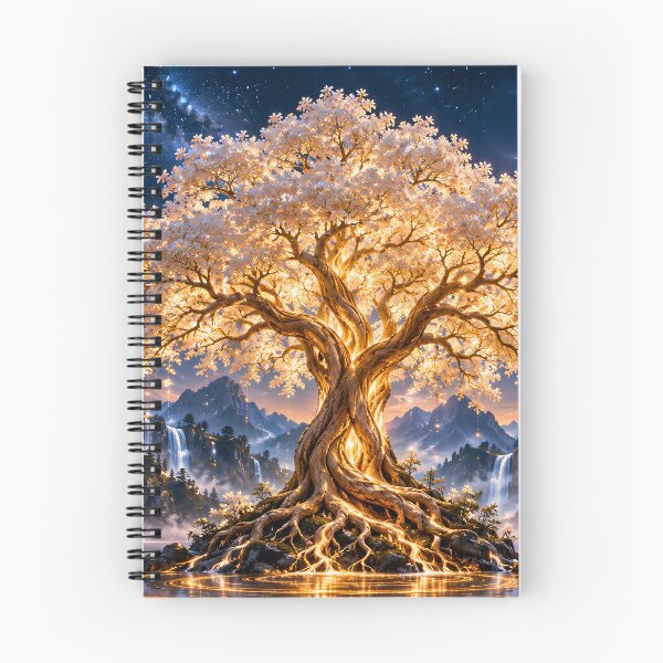 Item preview, Celestial Golden Tree of Life – Enchanted Fantasy Landscape designed and sold by CheersTOGETHER.