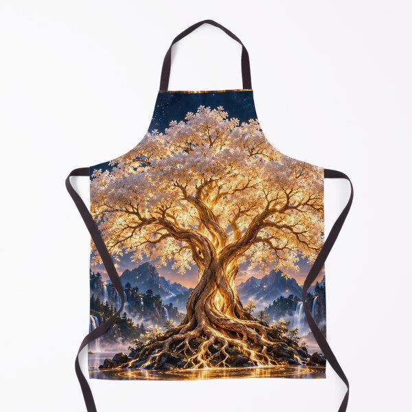 Item preview, Celestial Golden Tree of Life – Enchanted Fantasy Landscape designed and sold by CheersTOGETHER.