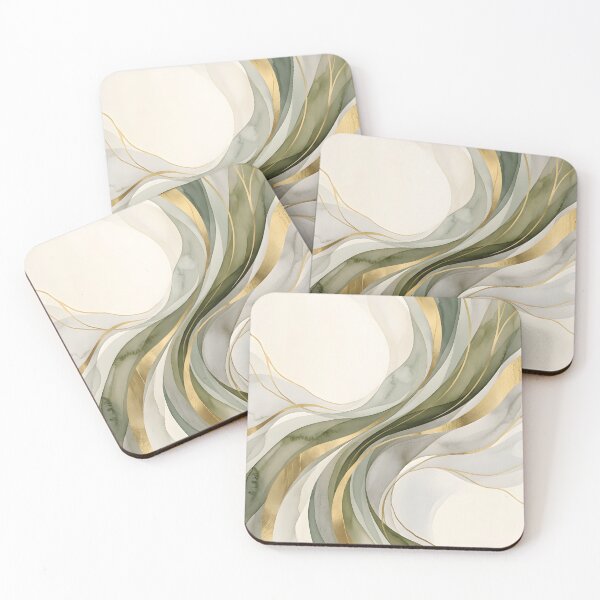 Item preview, Sage Green Fluid Abstract Art designed and sold by hutofdesigns.