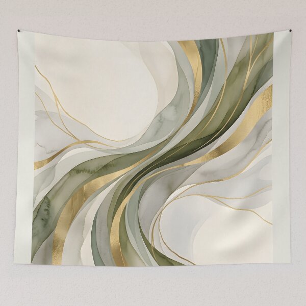 Item preview, Sage Green Fluid Abstract Art designed and sold by hutofdesigns.
