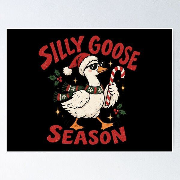 Item preview, Silly Goose Season Christmas Candy Cane Art designed and sold by AMICO77.