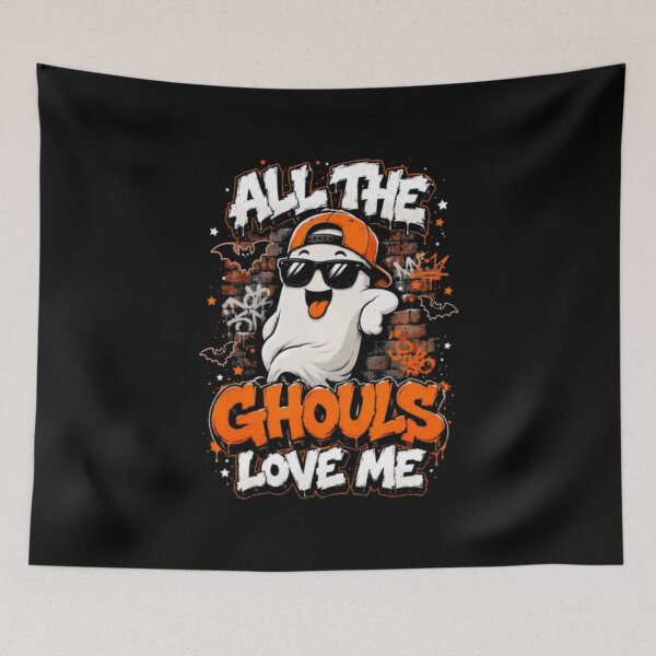 Aperçu de l'œuvre Tous les goules m'aiment Halloween pour les petits garçons créée et vendue par alvablakefg.