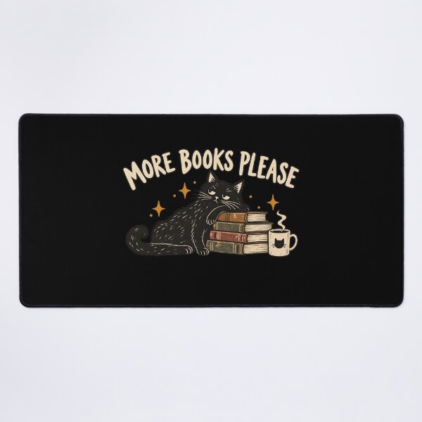 Item preview, Black Cat Books and Coffee Reading Illustration designed and sold by AMICO77.