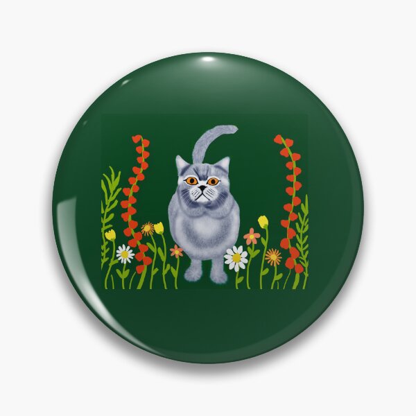 Item preview, Whimsical Cat in a Flower Garden designed and sold by Elaine M Hayward .