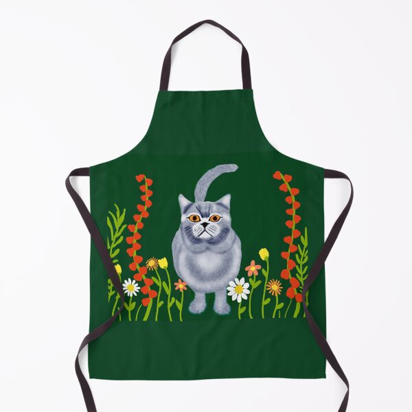 Item preview, Whimsical Cat in a Flower Garden designed and sold by Elaine M Hayward .