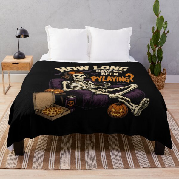 Item preview, Skeleton Playing Video Games Halloween Pizza Gamer Humor designed and sold by OlyvieArt.