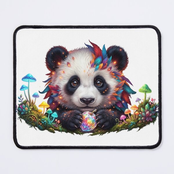 Item preview, Cute Fantasy Panda With Glowing Crystal Apple designed and sold by OlesiaCraft.